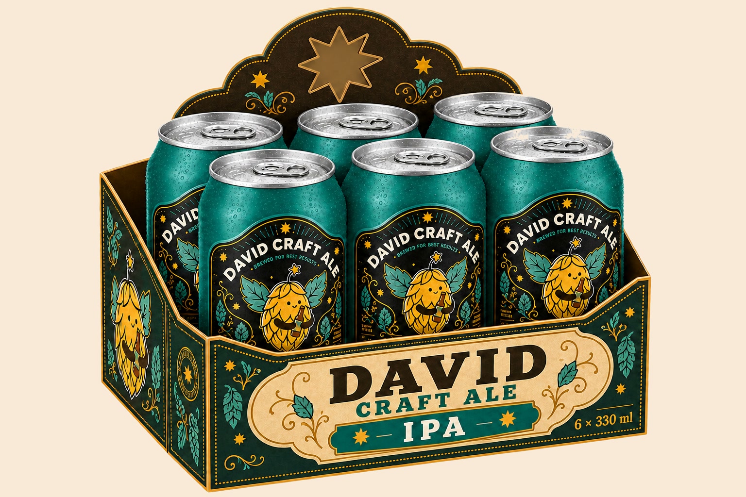 IPA six-pack of cans in its carrier